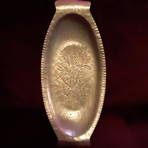 Continental Silverlook Tray with Chrysanthemum